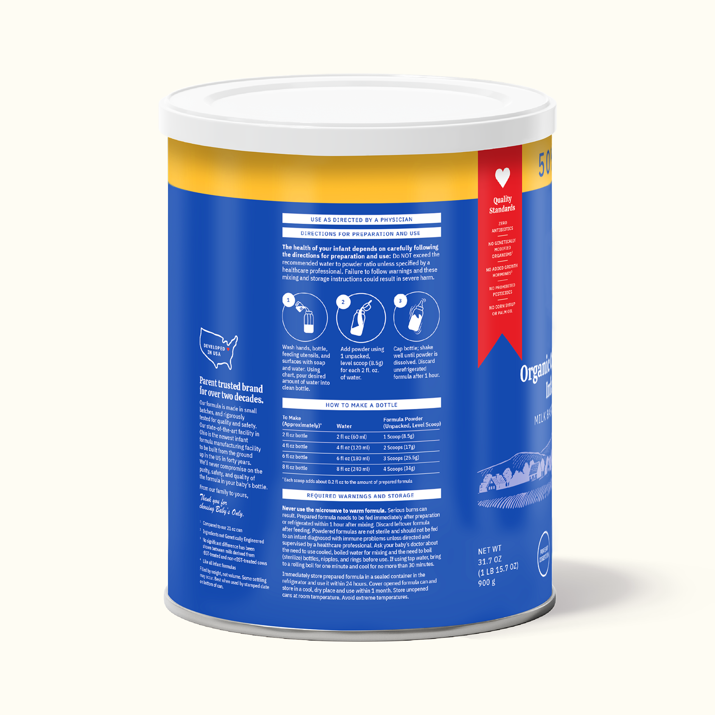 Baby's only hot sale organic infant formula
